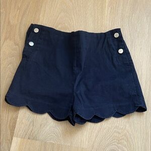 Jacadi Navy Scalloped Hem Shorts
